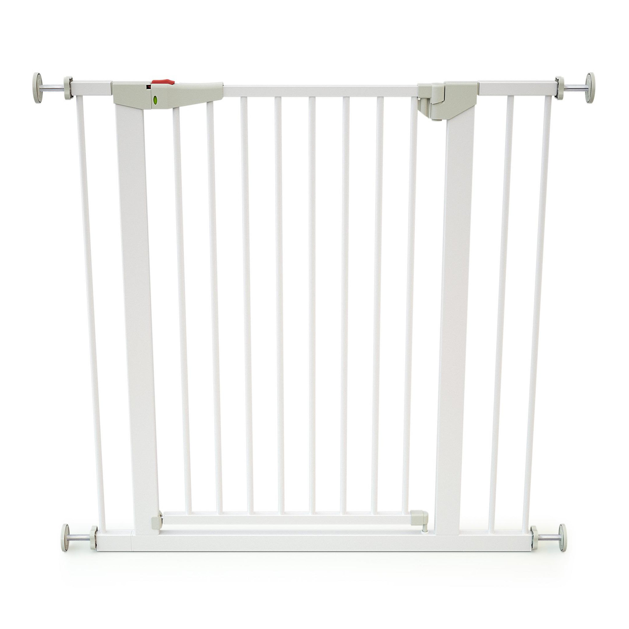Voir la diapositive 2 : WEBABY Extension barrière de sécurité bébé en acier Blanc MOBI