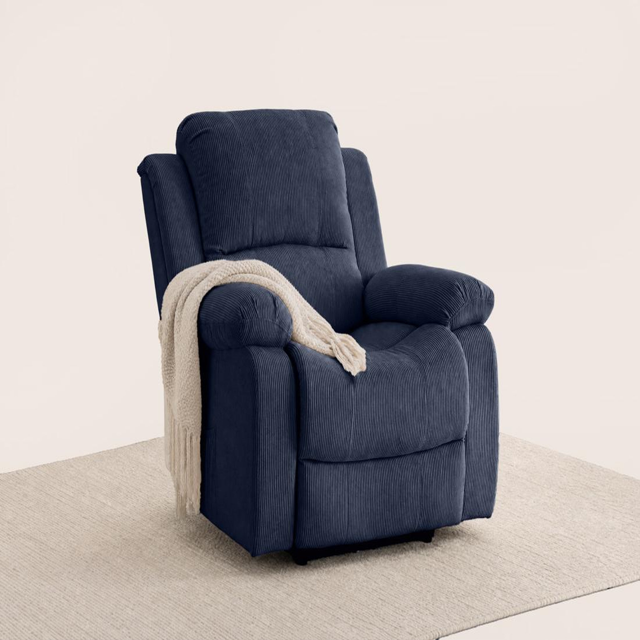 Voir la diapositive 3 : BEST MOBILIER Armand - fauteuil relax électrique en velours côtelé