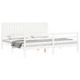 Voir la diapositive 5 : VIDAXL Cadre de lit sans matelas blanc 200x200 cm bois massif