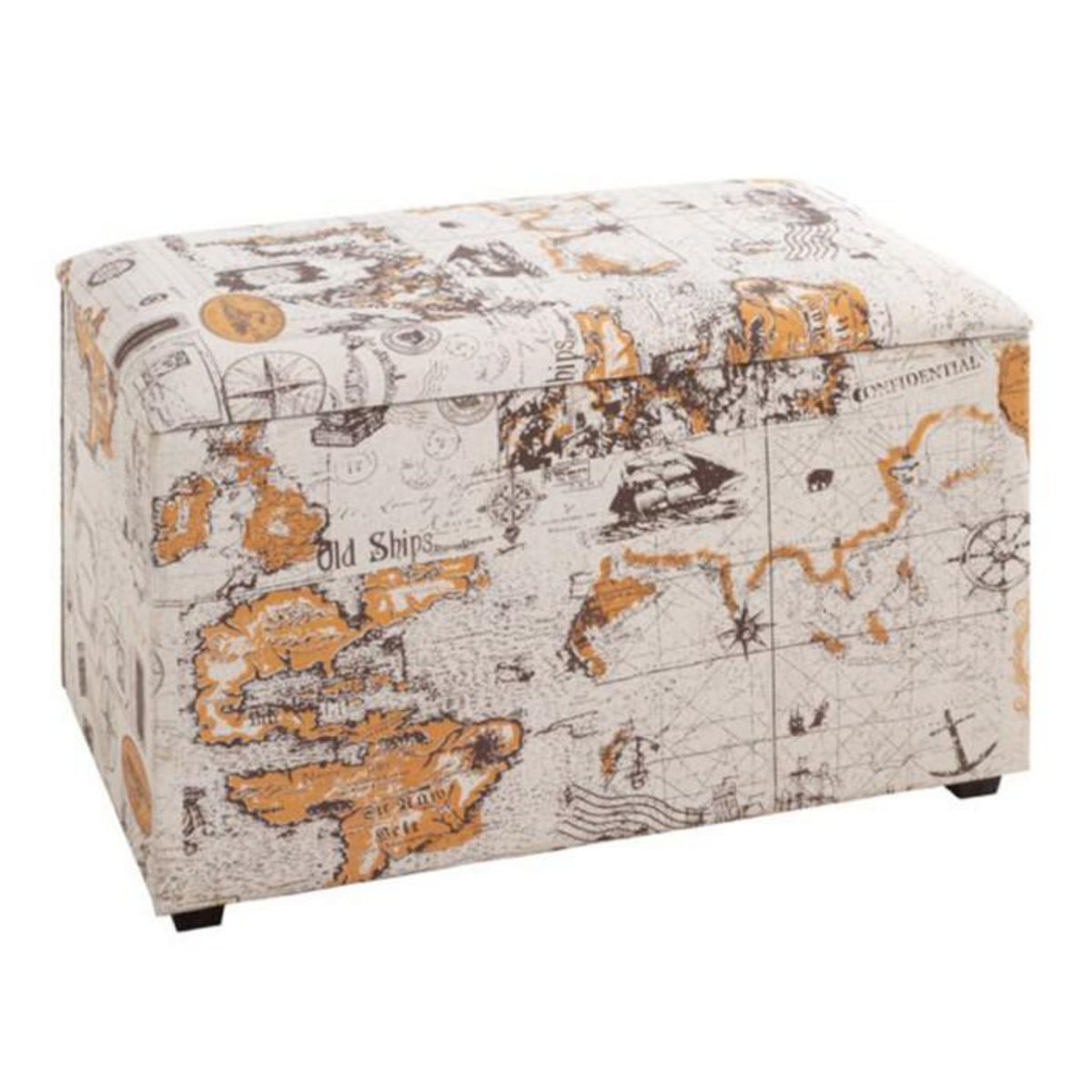 Paris Prix Coffre de Rangement Vintage  Monde  65cm Naturel