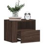 Voir la diapositive 1 : VIDAXL Tables de chevet murales 2 pcs chene marron 45x30x35 cm