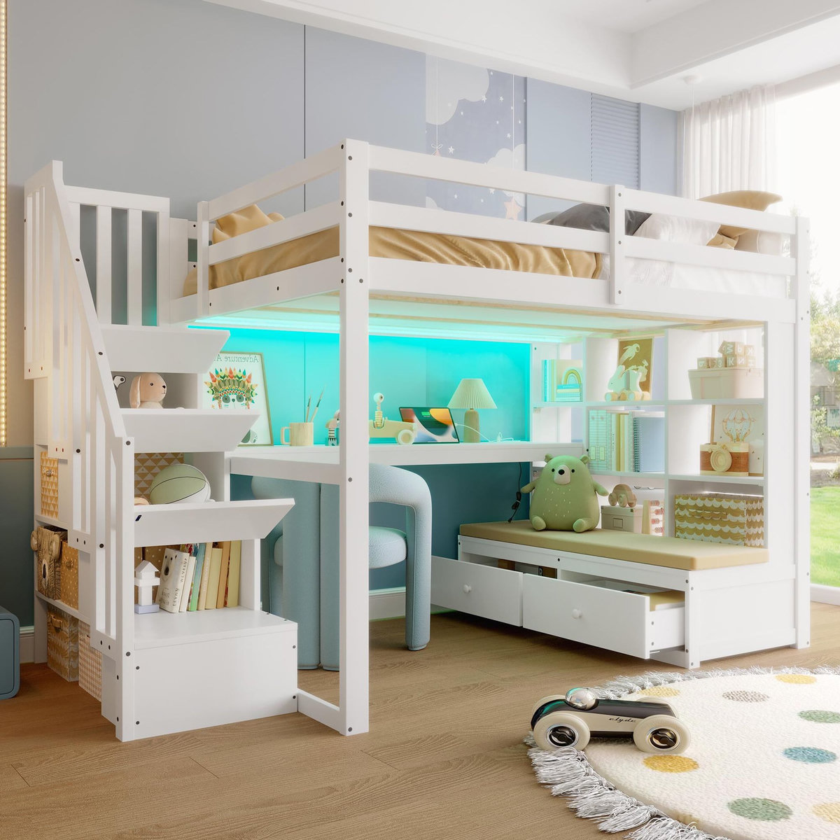 MERAX Lit mezzanine enfant