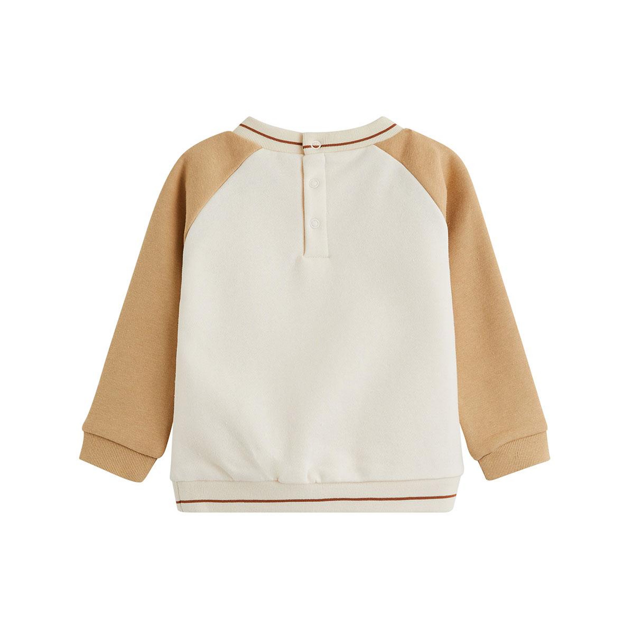 Voir la diapositive 4 : PETIT BEGUIN Ensemble bébé sweat et pantalon en molleton moka