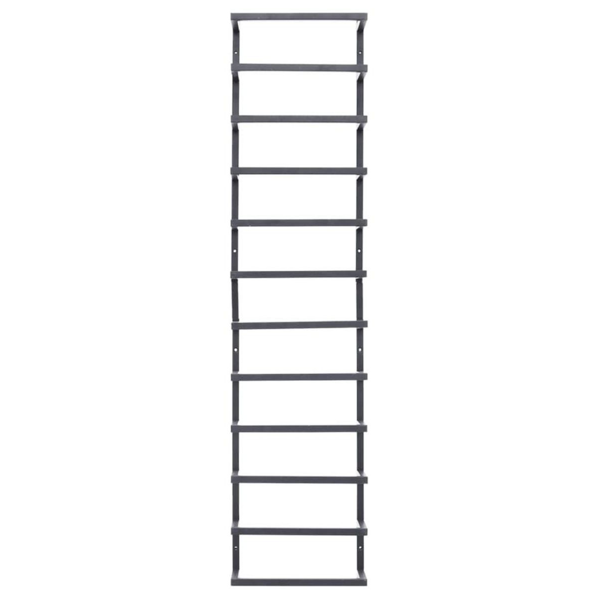 VIDAXL Porte-serviette Noir 24x12x96 cm Acier