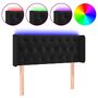 Voir la diapositive 2 : VIDAXL Tete de lit a LED Noir 103x16x78/88 cm Velours