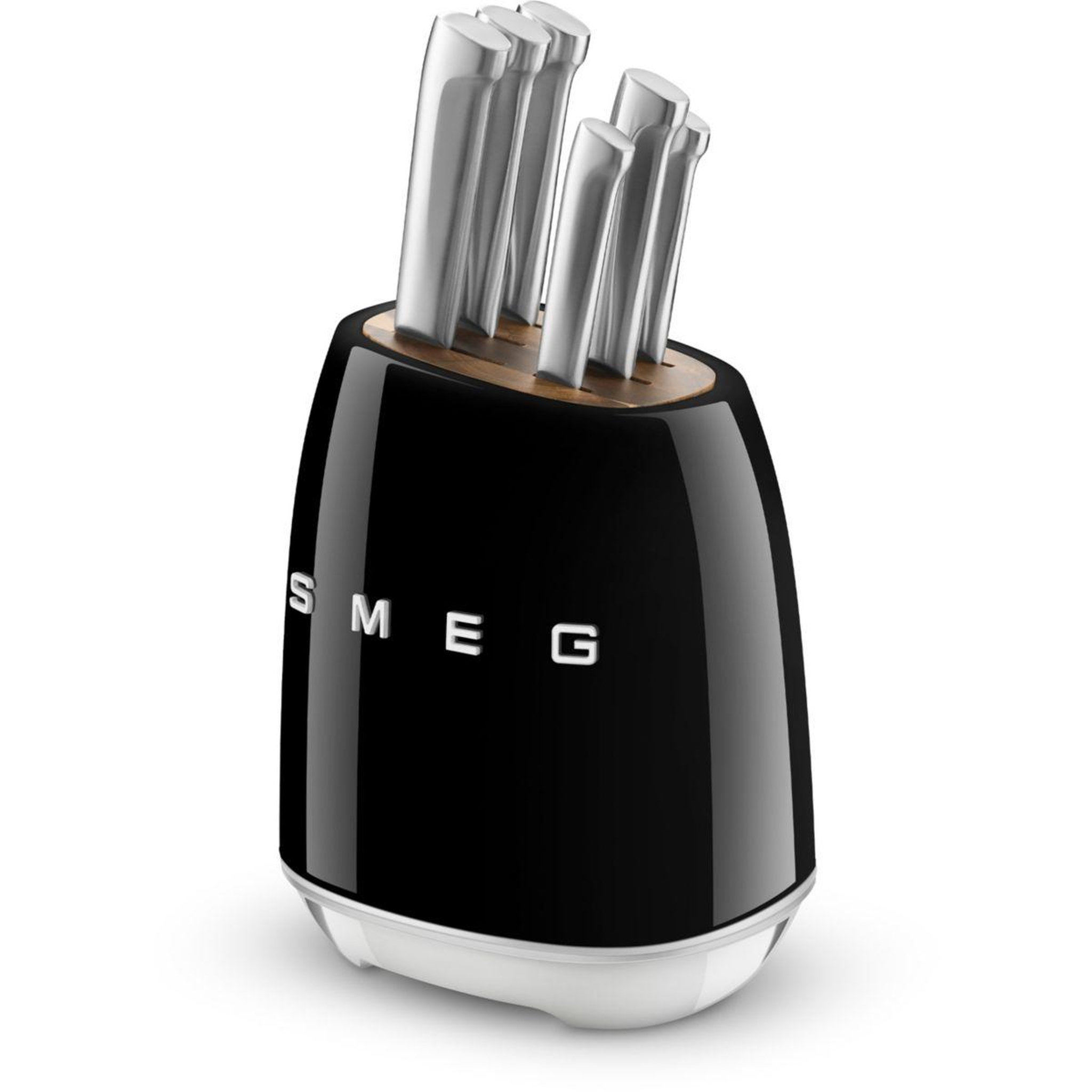 Voir la diapositive 3 : SMEG Bloc couteaux 6 pcs multi-usages noir