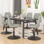 Voir la diapositive 1 : VIDAXL Chaises pivotantes a manger lot de 6 Gris clair Velours