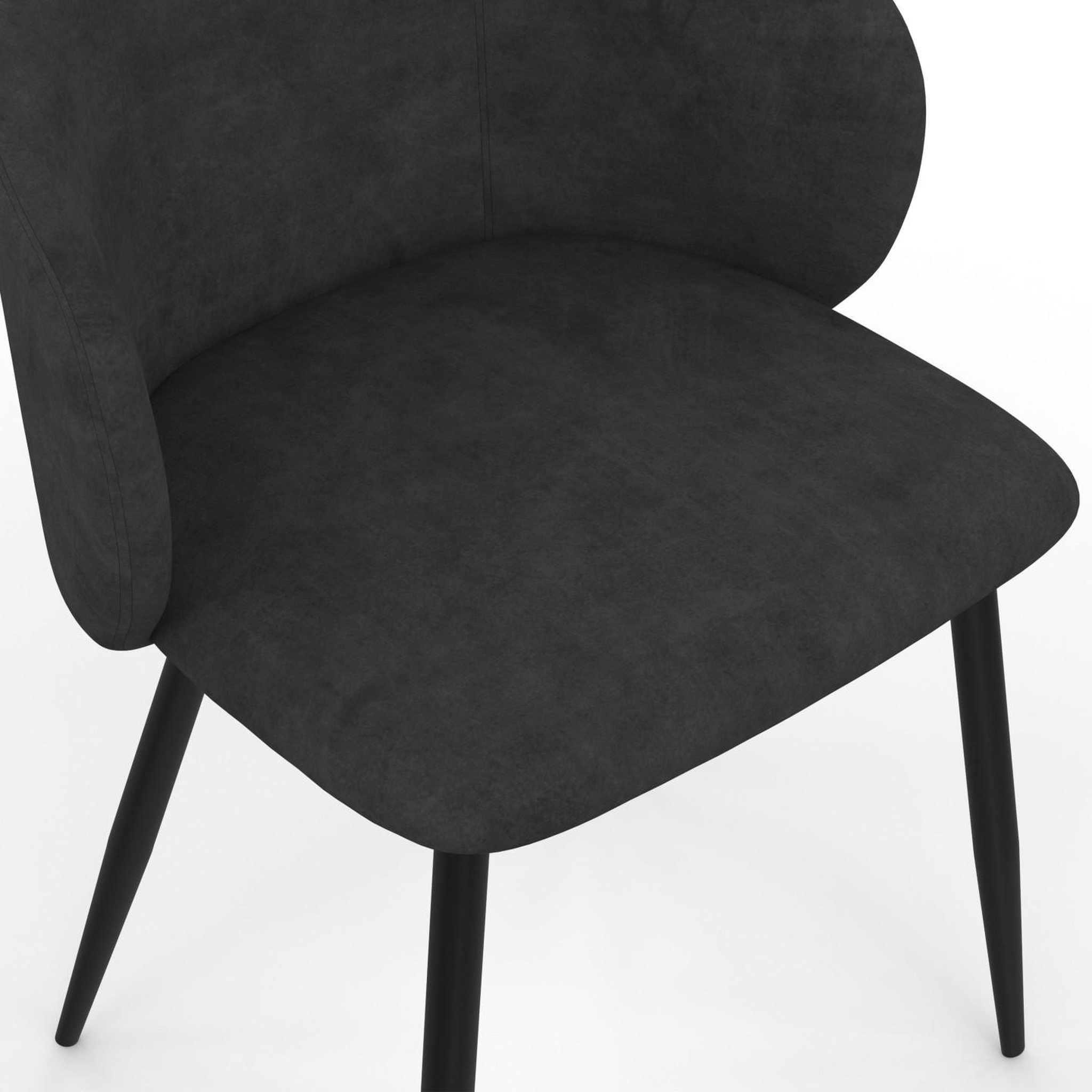 Voir la diapositive 6 : ID MARKET Lot de 6 chaises kira en velours noir pour salle à manger
