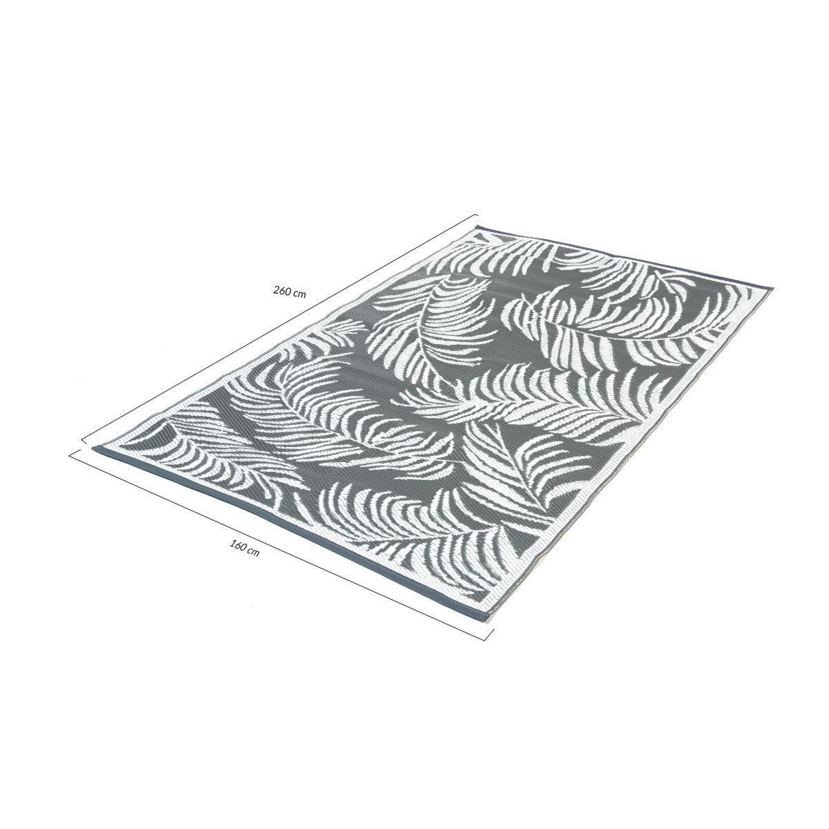 Inkazen Tapis extérieur - 120x180cm - Blanc et gris - HAWAI