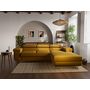 Voir la diapositive 1 : BEST MOBILIER Pablo - canapé d'angle droit - 6 places - convertible avec coffre et têtières réglables - en velours