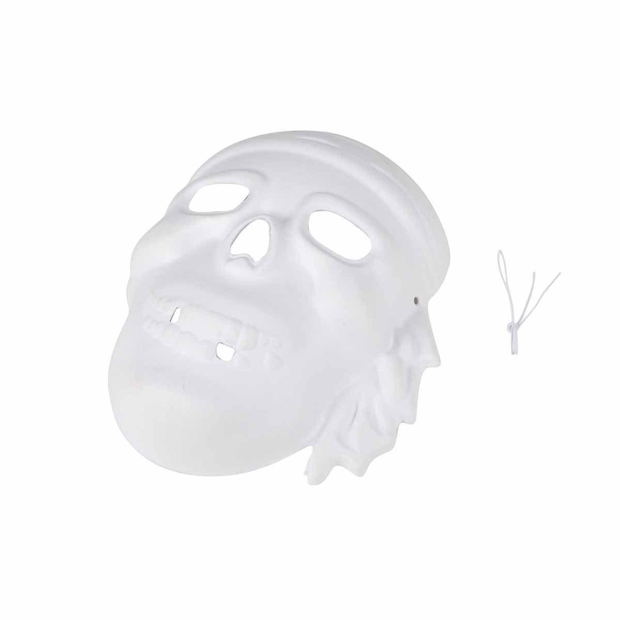 HOMEA Masque à Décorer  Pirate  23cm Blanc