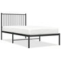 Voir la diapositive 1 : VIDAXL Cadre de lit metal sans matelas avec tete de lit noir 90x190 cm