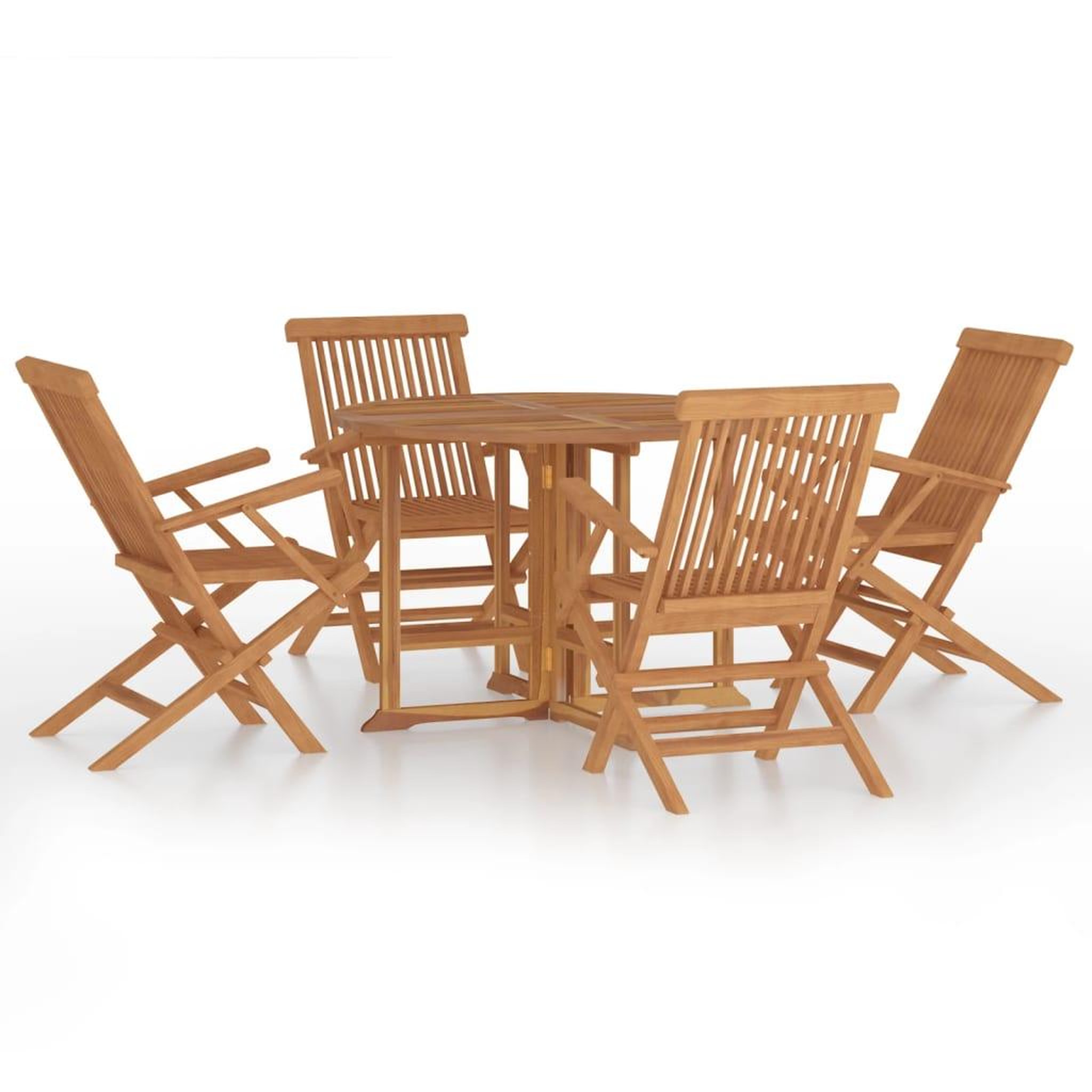 Voir la diapositive 2 : VIDAXL Ensemble a dîner d'exterieur pliable 5 pcs Bois solide de teck