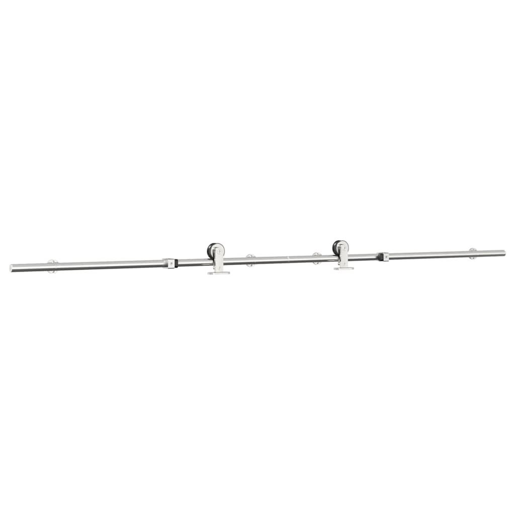 Voir la diapositive 4 : VIDAXL Kit fixation porte coulissante 200 cm Acier inoxydable Argente
