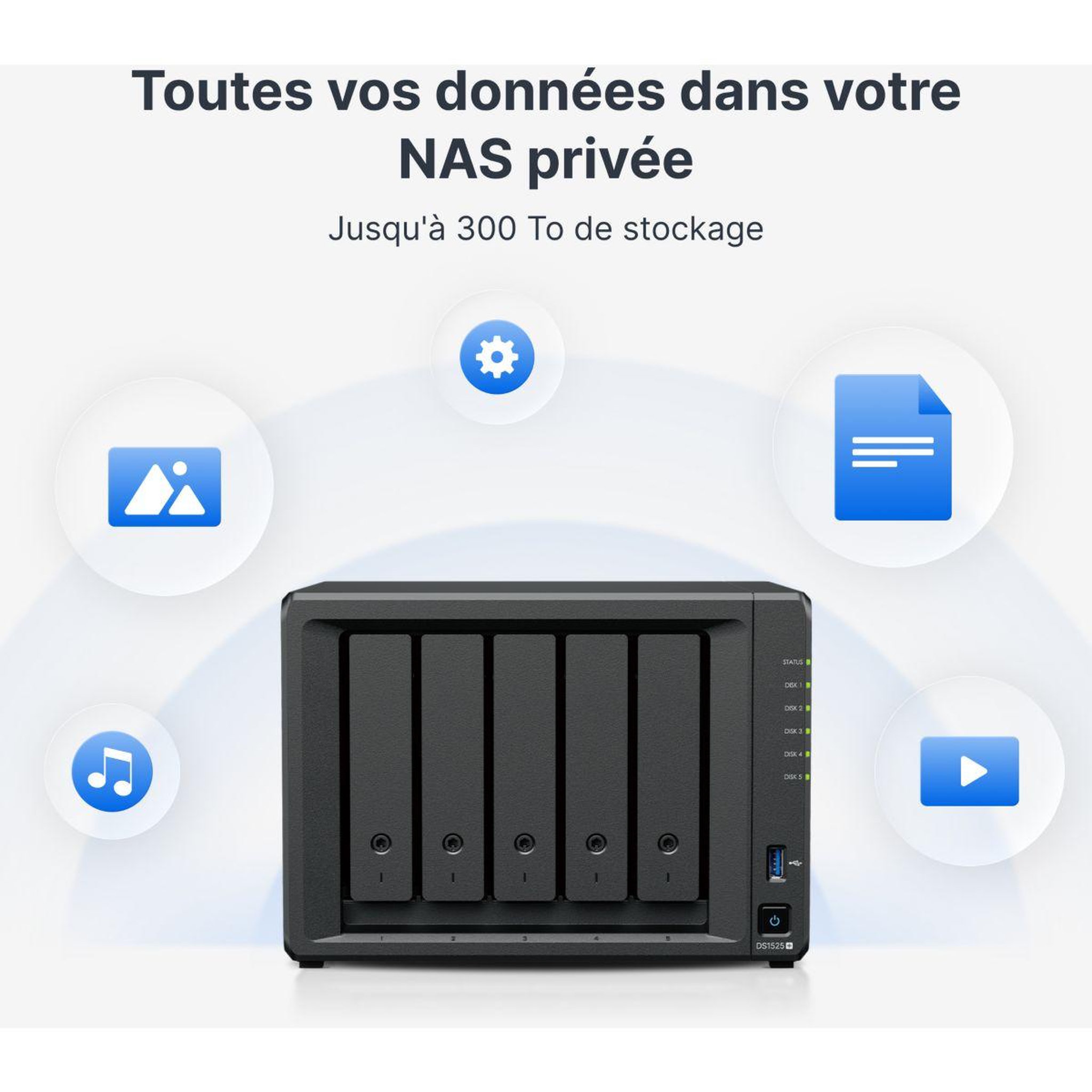 Voir la diapositive 5 : SYNOLOGY Serveur nas - synology - diskstation ds1525+ - 5 baies - 2 go ram