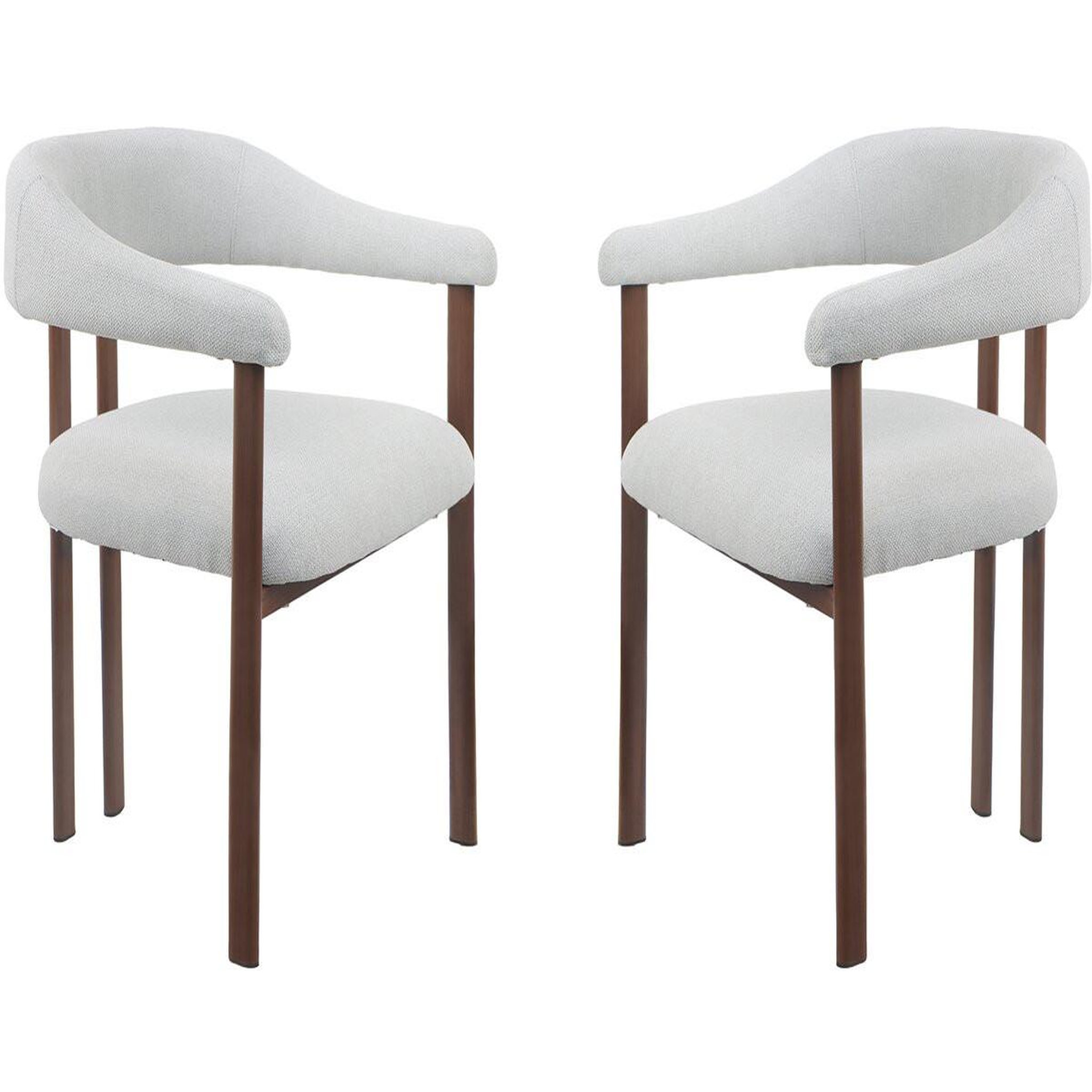 Habitat et Jardin Lot de 2 chaises de salle à manger imitation bois  serelia  - gris clair