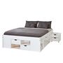 Voir la diapositive 2 : Lit multi-rangements en pin massif 140x190cm  SLEEP