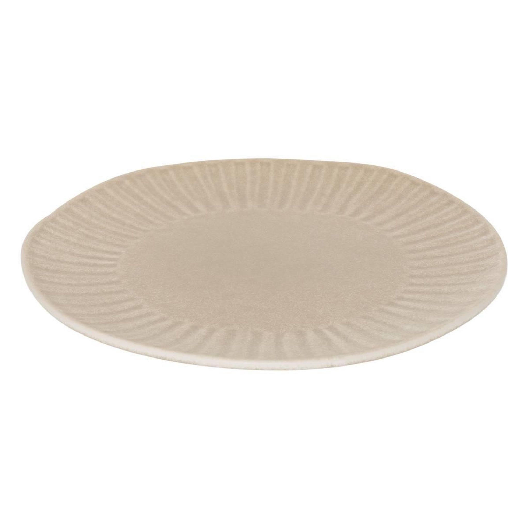 Voir la diapositive 2 : SECRET DE GOURMET Lot de 6 assiettes à dessert  nyero  21cm beige