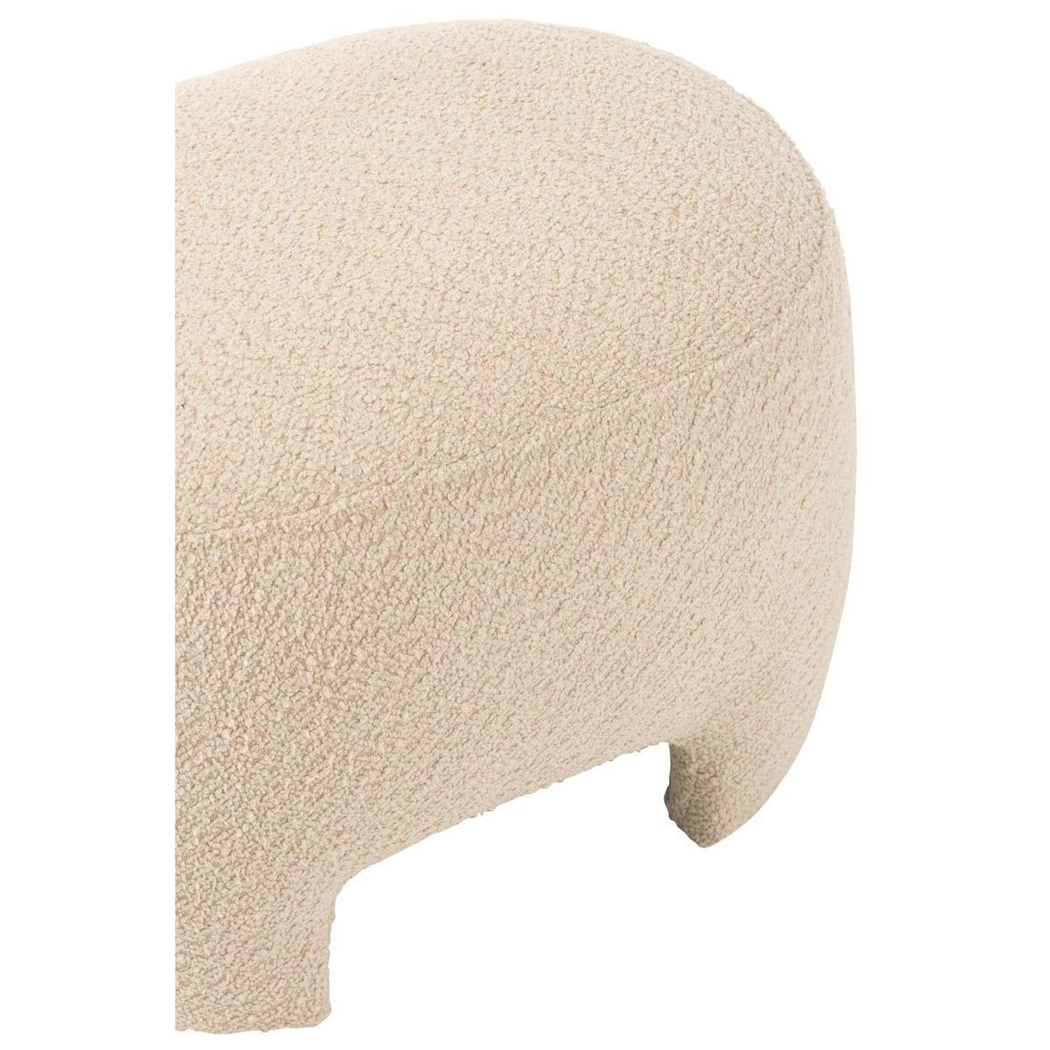 Voir la diapositive 4 : J-LINE Pouf design tricoté  erwin  55cm blanc