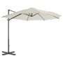 Voir la diapositive 1 : VIDAXL Parasol de jardin en porte-a-faux et poteau en aluminium sable