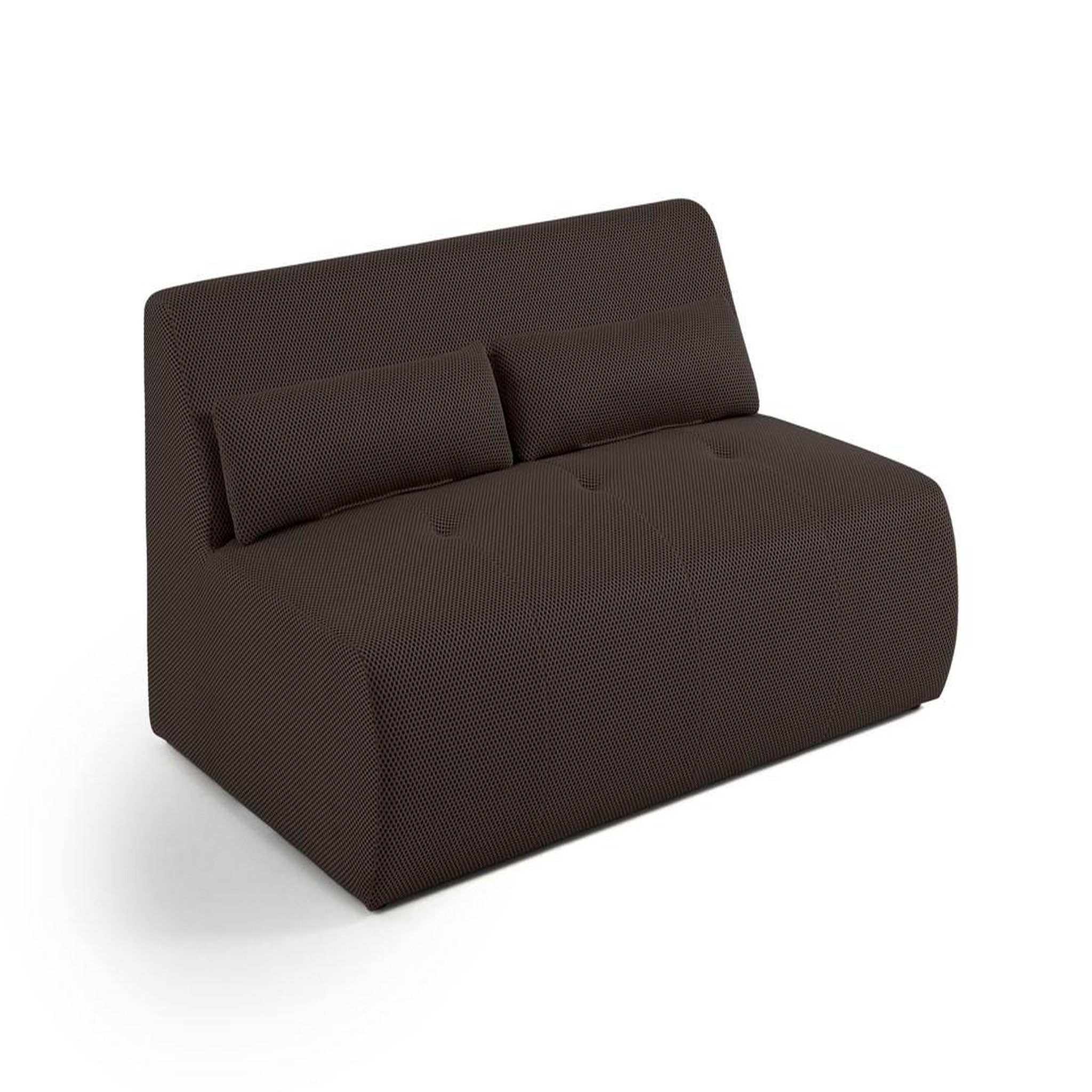 Voir la diapositive 2 : LISA DESIGN Onyx - canapé droit 2 places - en tissu mailles 3d