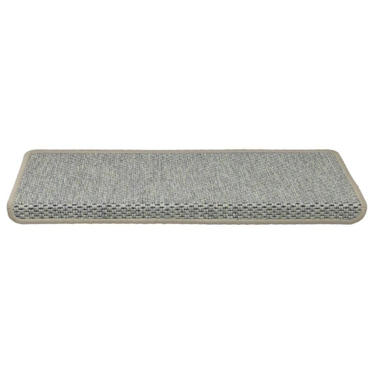 VIDAXL Tapis d'escalier autocollants 15 pcs 65x21x4 cm Gris