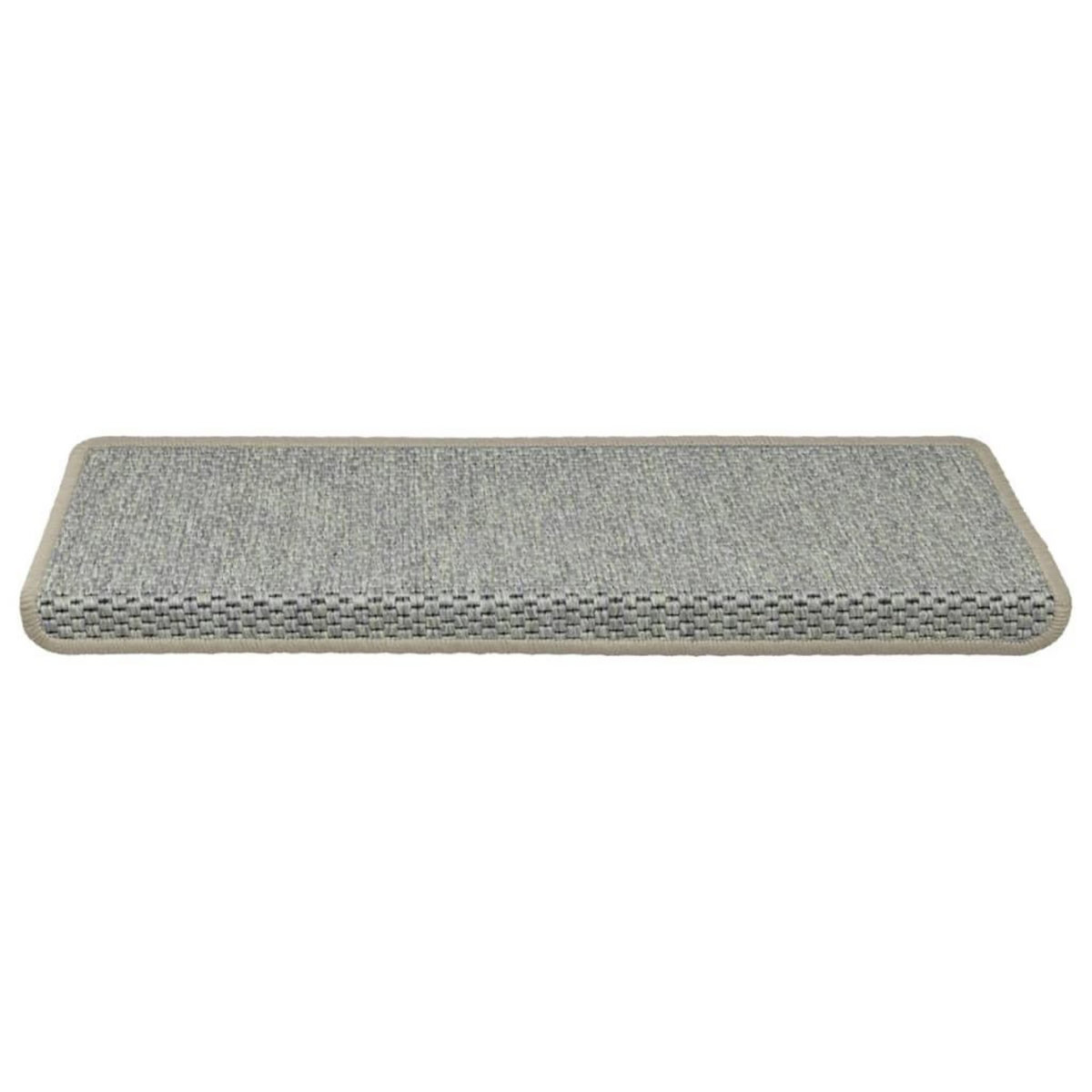 VIDAXL Tapis d'escalier autocollants 15 pcs 65x21x4 cm Gris
