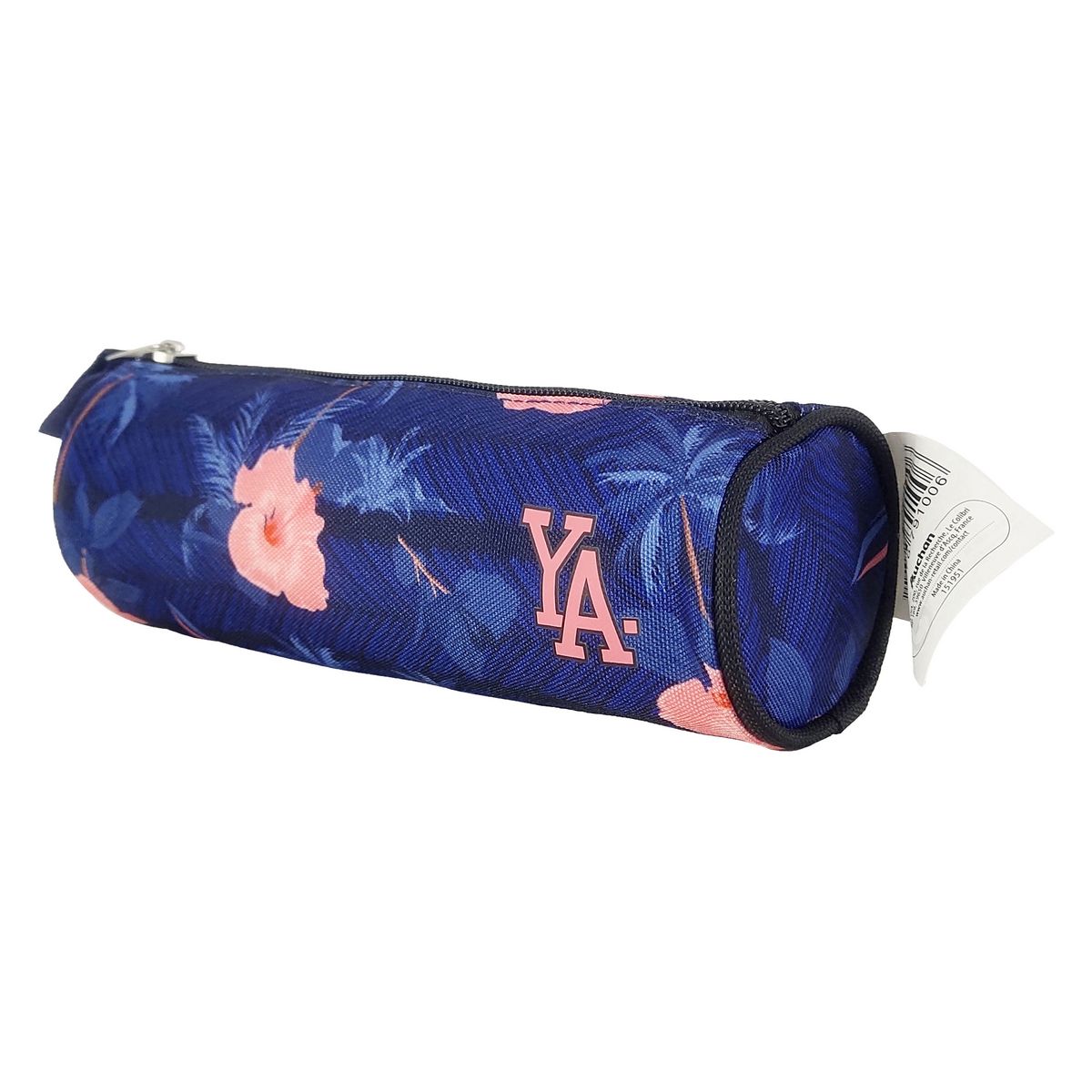 YOUNG'S ATTITUDE Trousse scolaire ronde polyester bleue imprimé floral