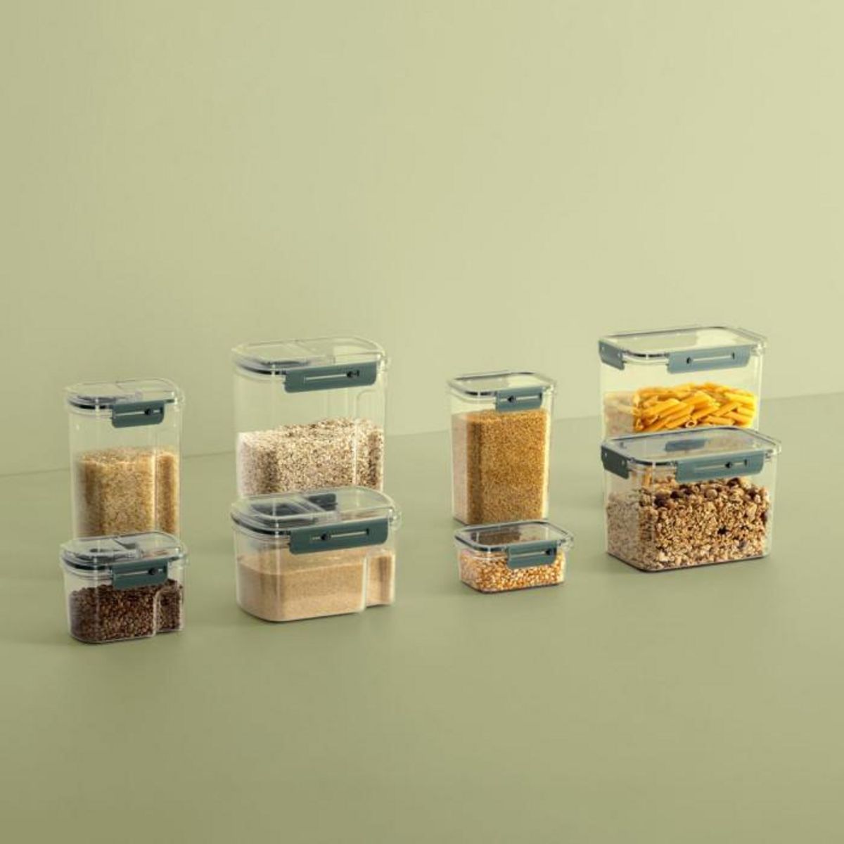 FIVE Boîte de Conservation Double Verseur  Neo  3,5L Transparent