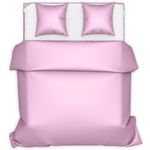 Les Ateliers du Linge Parure Housse De Couette 220x240 Coton 57 Fils Rose