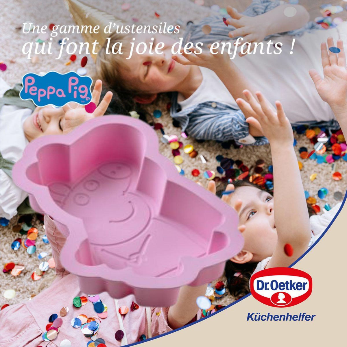 DR.OETKER Moule à gâteau silicone 27 x 20 cm Dr. Oetker Peppa Pig