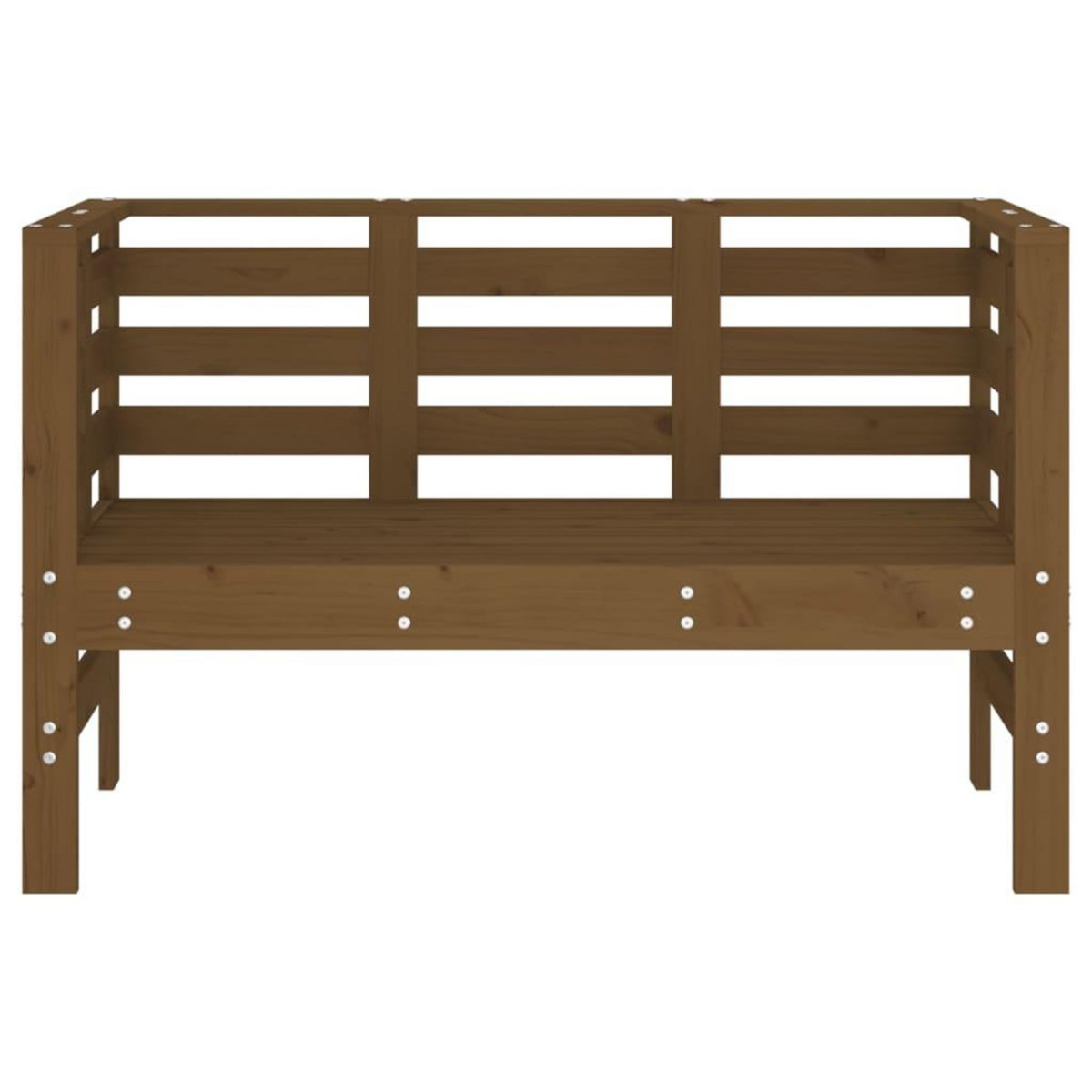 VIDAXL Banc de jardin marron miel 111,5x53x71 cm bois massif de pin