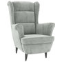 Voir la diapositive 2 : VIDAXL Fauteuil gris clair velours