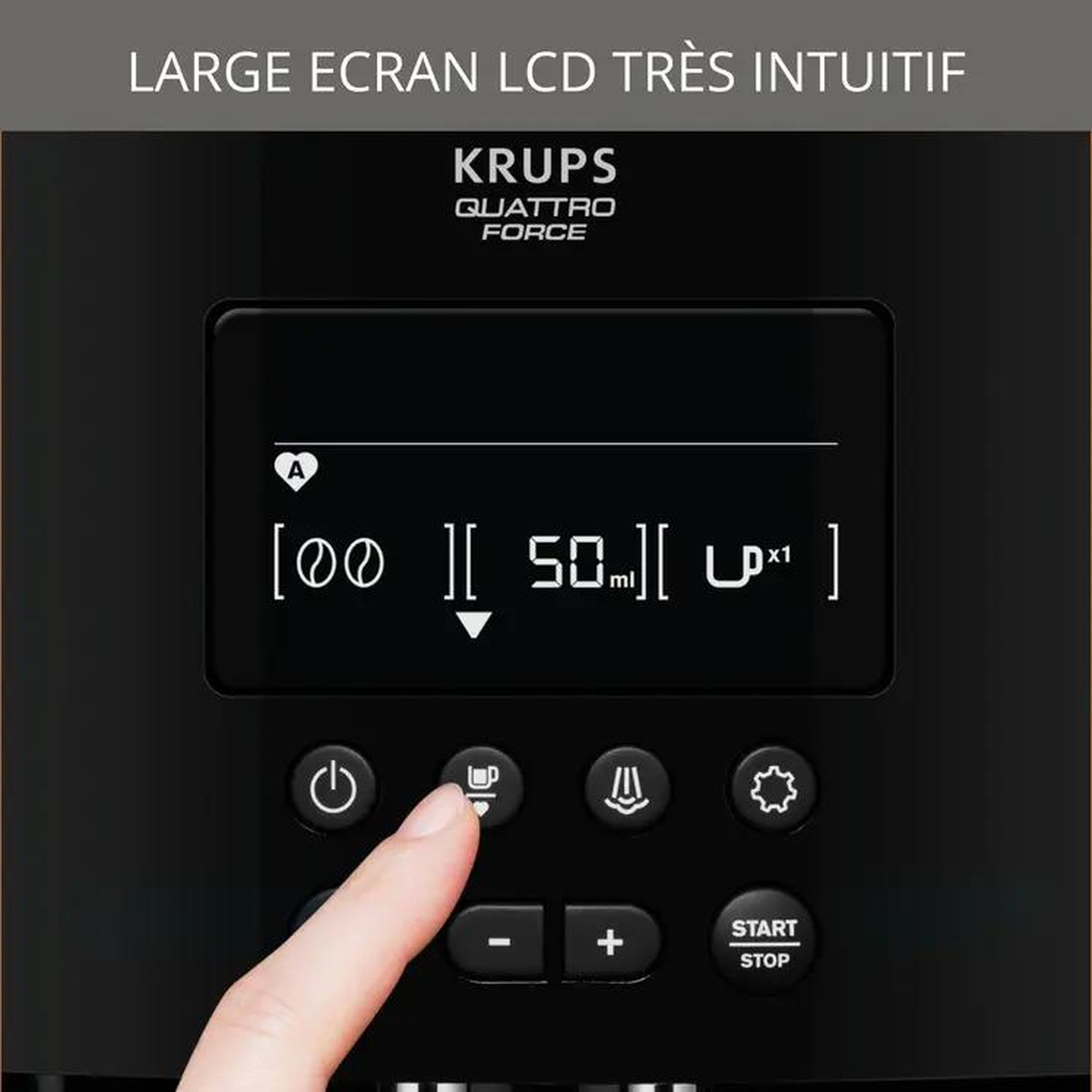 Voir la diapositive 3 : KRUPS Robot café 15 bars noir - ea817010