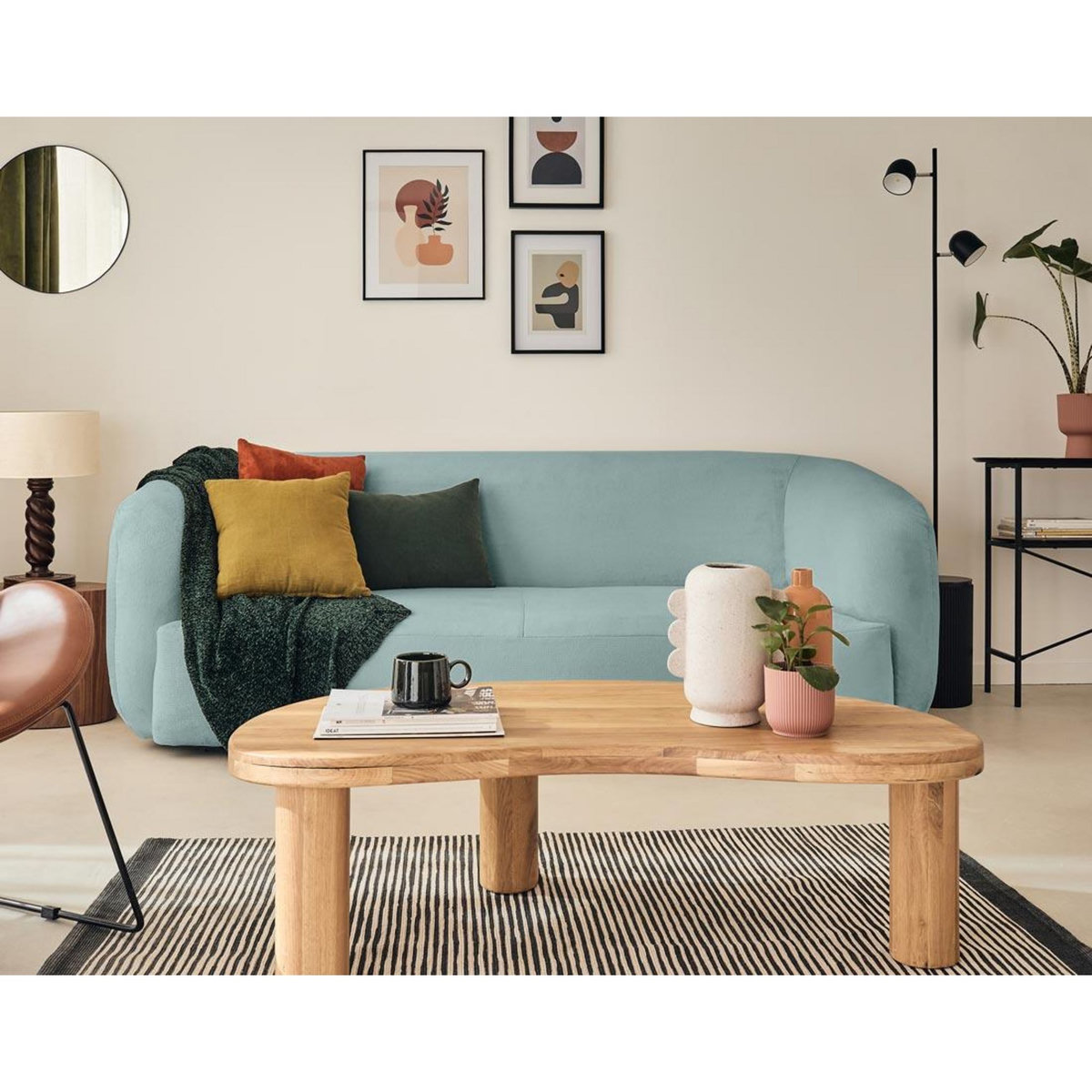 LISA DESIGN Ernee - canapé 3 places - en velours