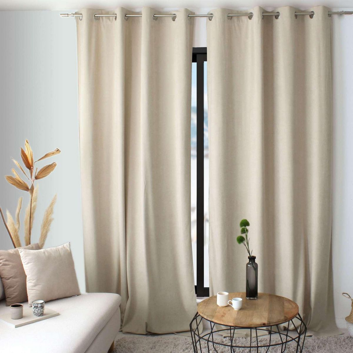 TOILINUX Rideau en velours Heaven