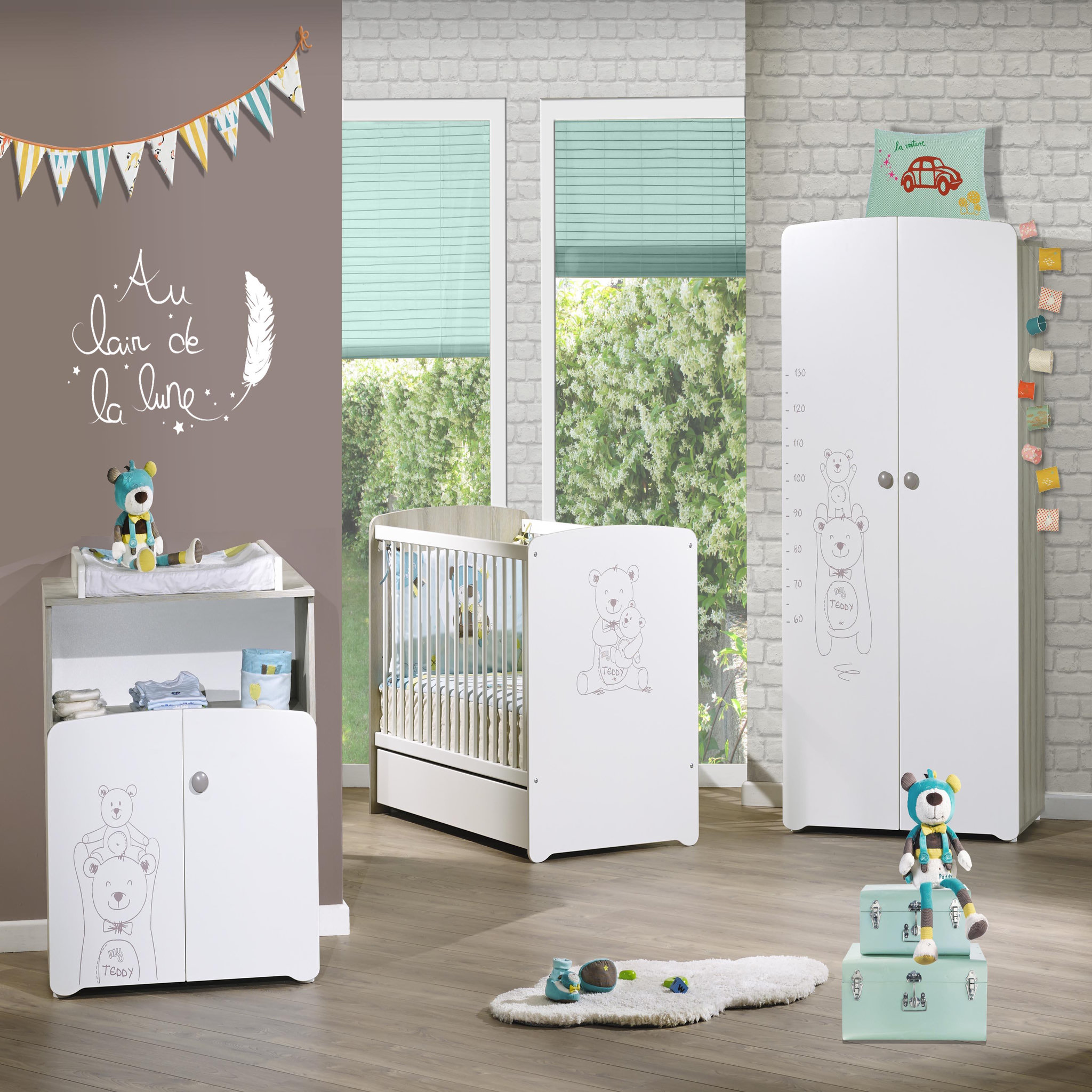 Voir la diapositive 2 : BABY PRICE Lit bébé 60x120 cm TEDDY