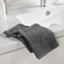 Voir la diapositive 2 : Paris Prix Lot de 2 Gants de Toilette  Tendresse  15x21cm Anthracite