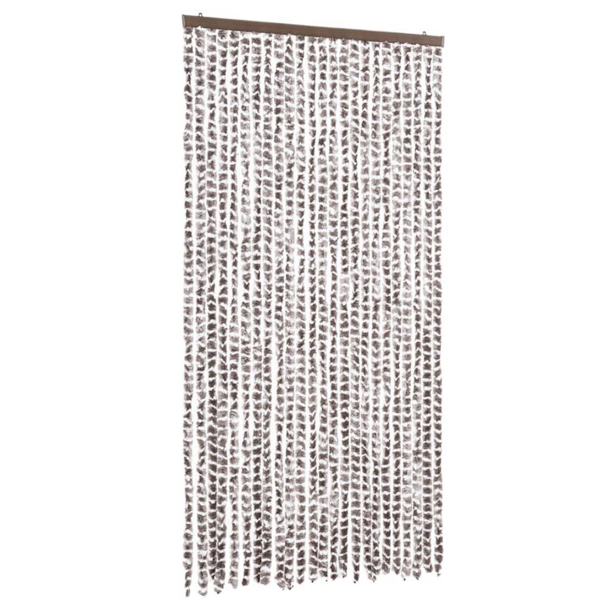 VIDAXL Moustiquaire Taupe et blanc 100x220 cm Chenille