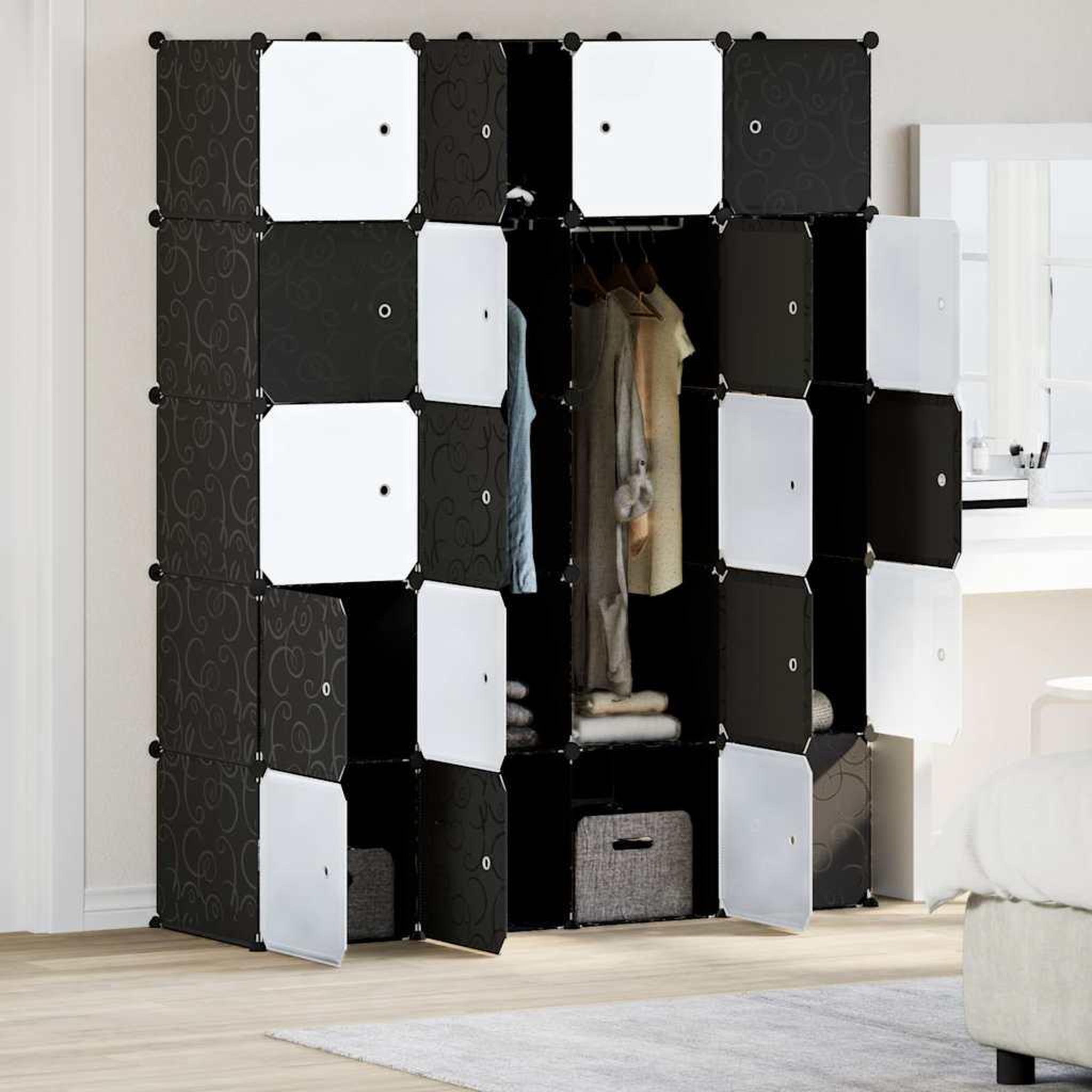 Voir la diapositive 3 : VIDAXL Cubes de rangement 20 pcs avec tiges de suspension PP