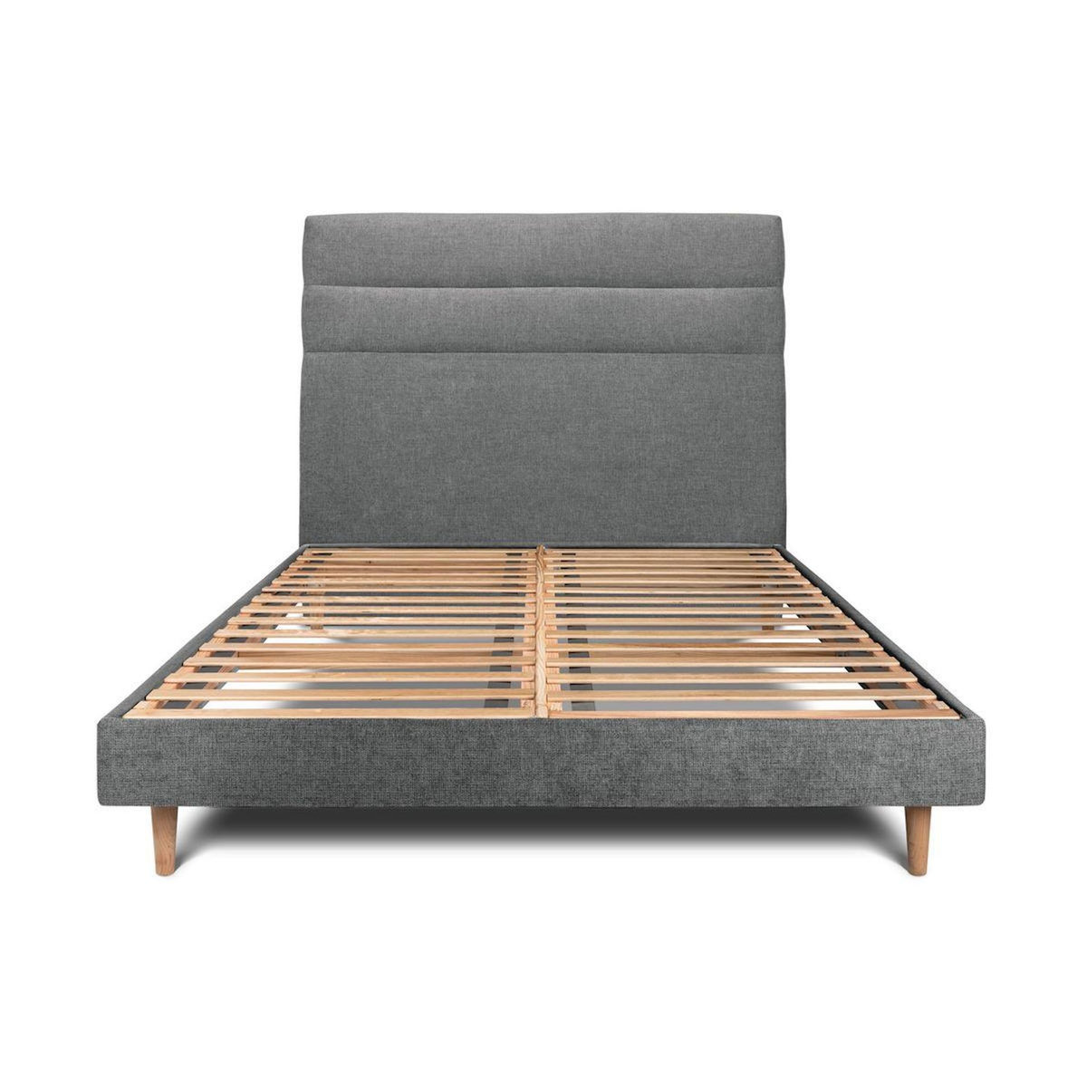 Sommeil de Plomb Lit avec tête de lit lignes tissu et sommier kit - Hauteur totale : 29cm