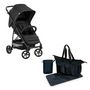 Voir la diapositive 1 : HAUCK Poussette citadine Rapid 4 Noir + Sac à Langer Care Me Charcoal Gris