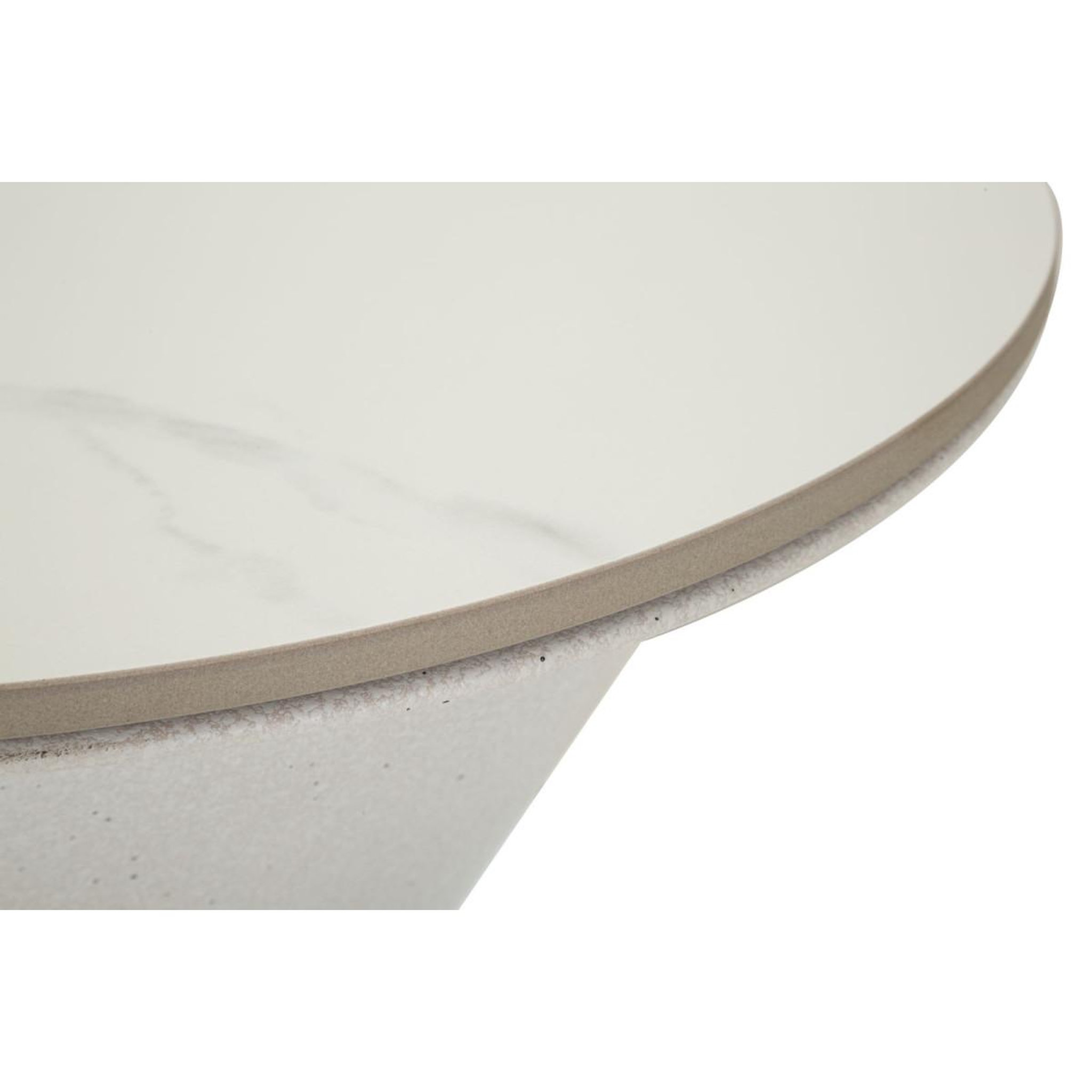 Voir la diapositive 3 : Paris Prix Table d'appoint effet marbre  alana  63cm blanc