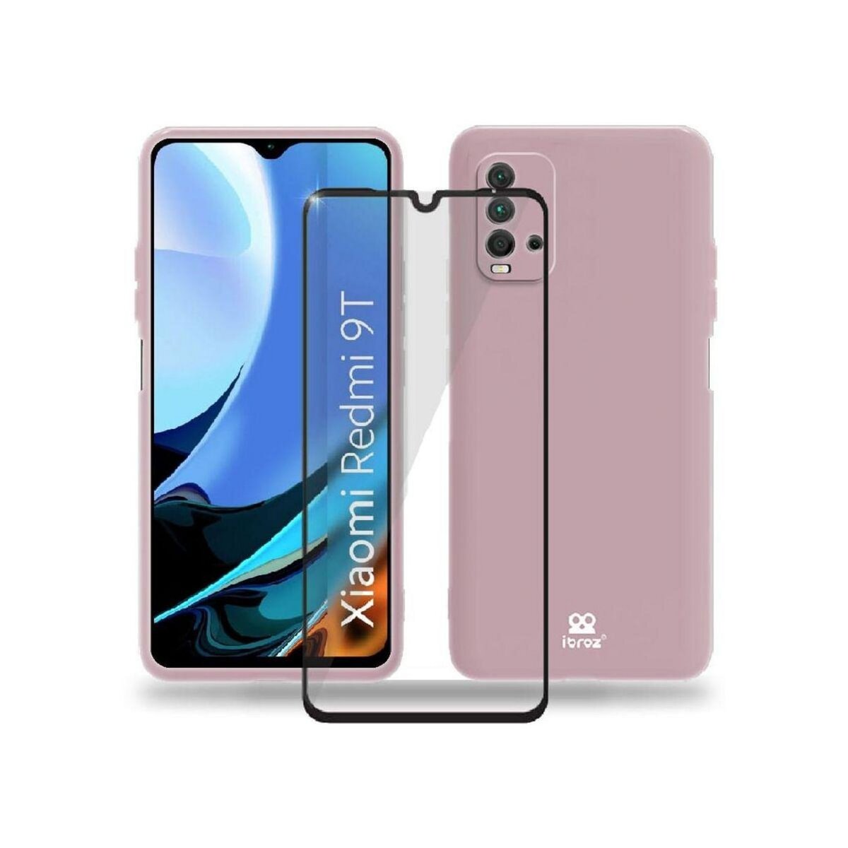 IBROZ Coque Xiaomi Redmi 9T Coque rose