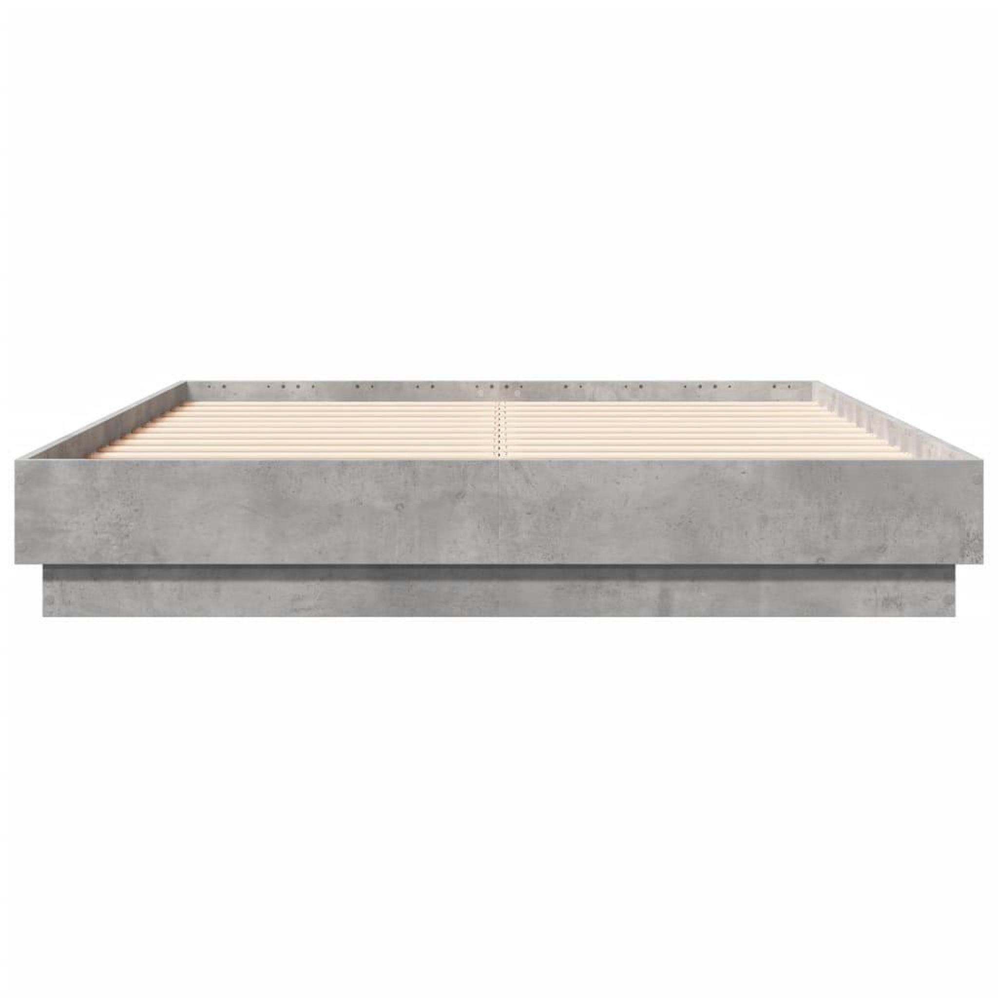 Voir la diapositive 4 : VIDAXL Cadre de lit sans matelas gris beton 135x190 cm