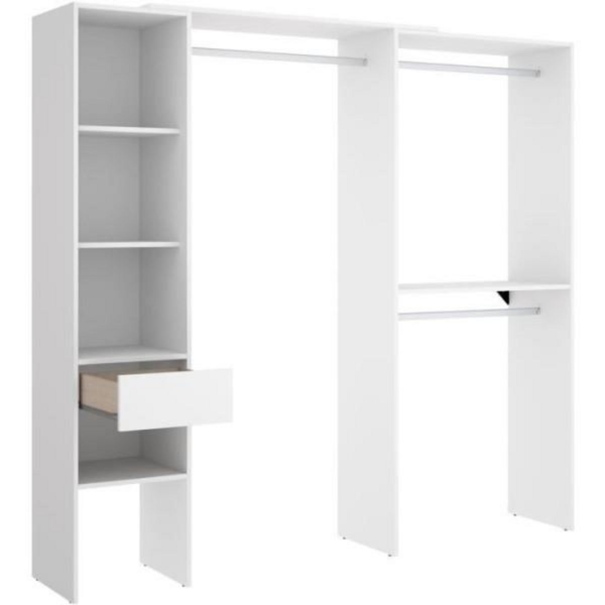 MARKET24 Dressing linéaire ou d'angle - Blanc mat - 98,1 x 41,8 x 187 cm