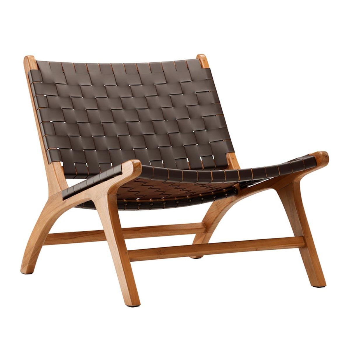 Paris Prix Fauteuil Design en Teck  Rike  80cm Marron
