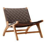 Paris Prix Fauteuil Design en Teck  Rike  80cm Marron