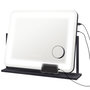 Voir la diapositive 1 : HOMCOM Miroir lumineux LED 3 modes d'éclairage grossissement 10X rotation à 360° port charge USB