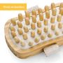 Voir la diapositive 3 : VIVEZEN Brosse de massage et de drainage, anti cellulite en bambou 13 x 7.5 x 4 cm avec poignée de maintien